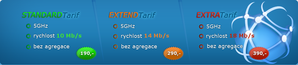 Airwire.cz Tarify připojení k internetu